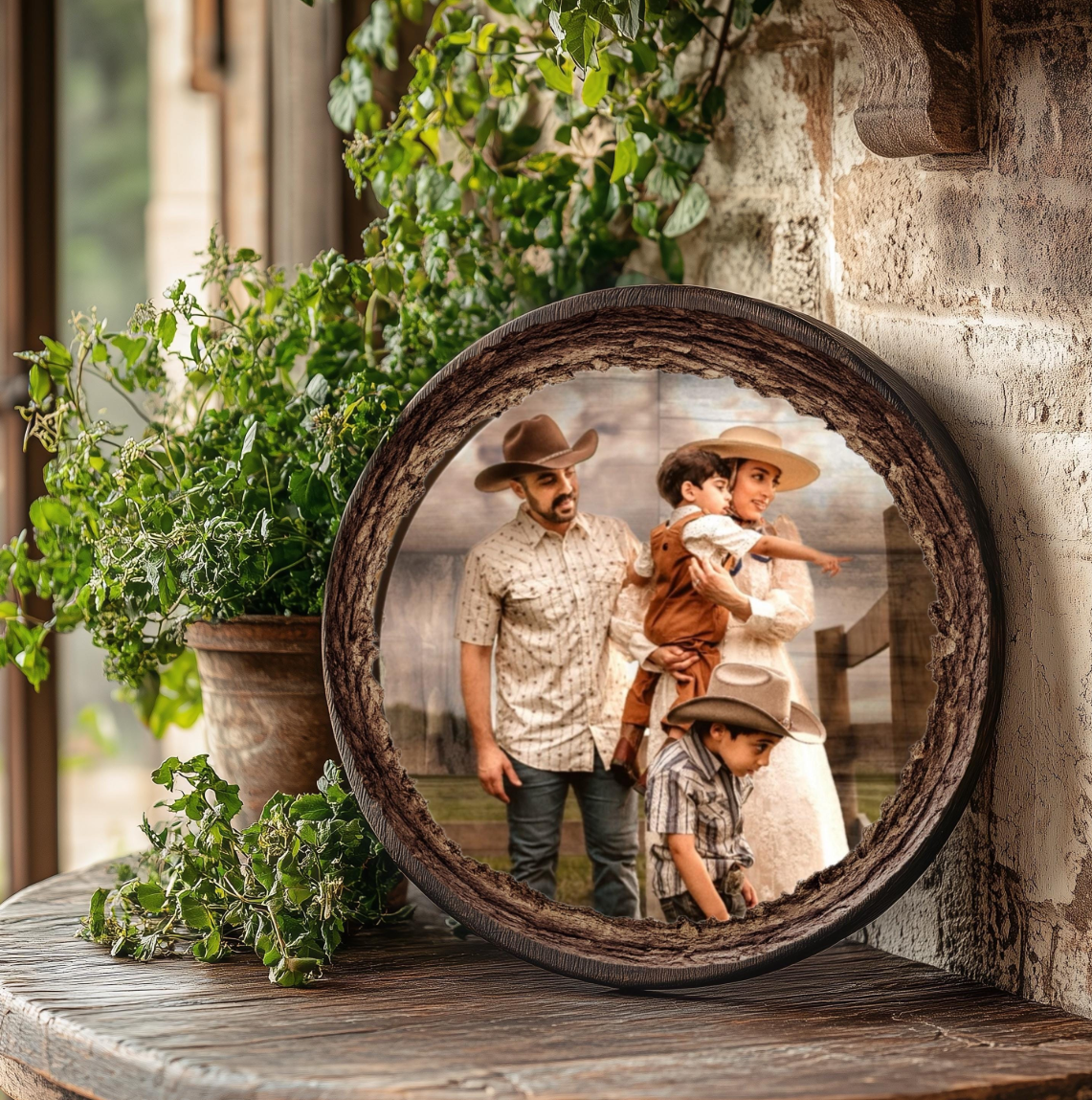 Personalized Wood Photo HOME Sign– Handmade in Canada | Rustic Custom Photo Wall Art