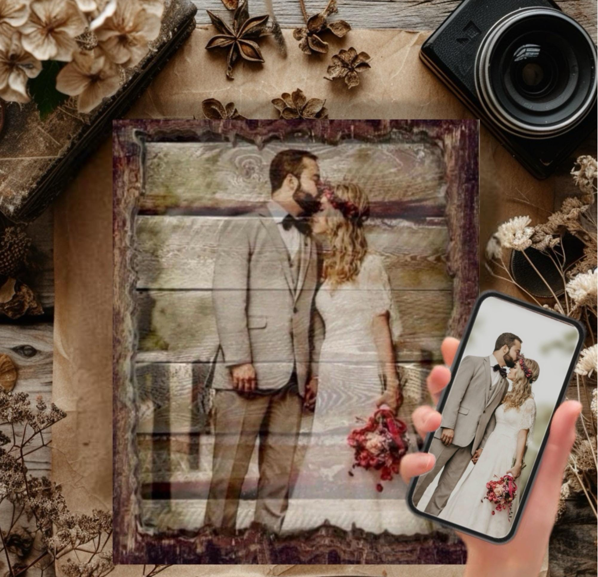 Personalized Wood Photo – Handmade in Canada | Rustic Custom Photo Wall Art
