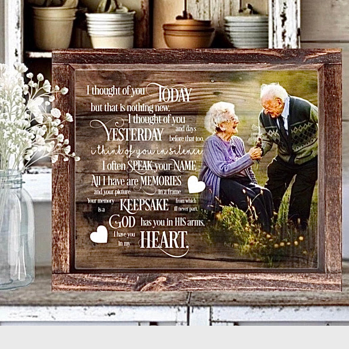 Wood Photo Memorial Signs